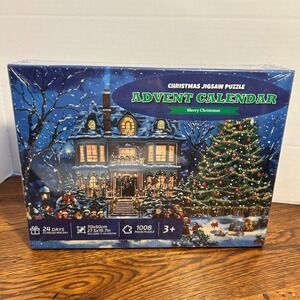 Christmas Jigsaw Puzzle Advent Calendar 2024 1008 Pieces 24 Days Winter Scene